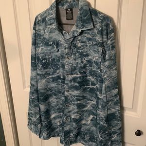 Mossy Oak Fishing Stay Cool Botton Down Shirt Size L (42-44)